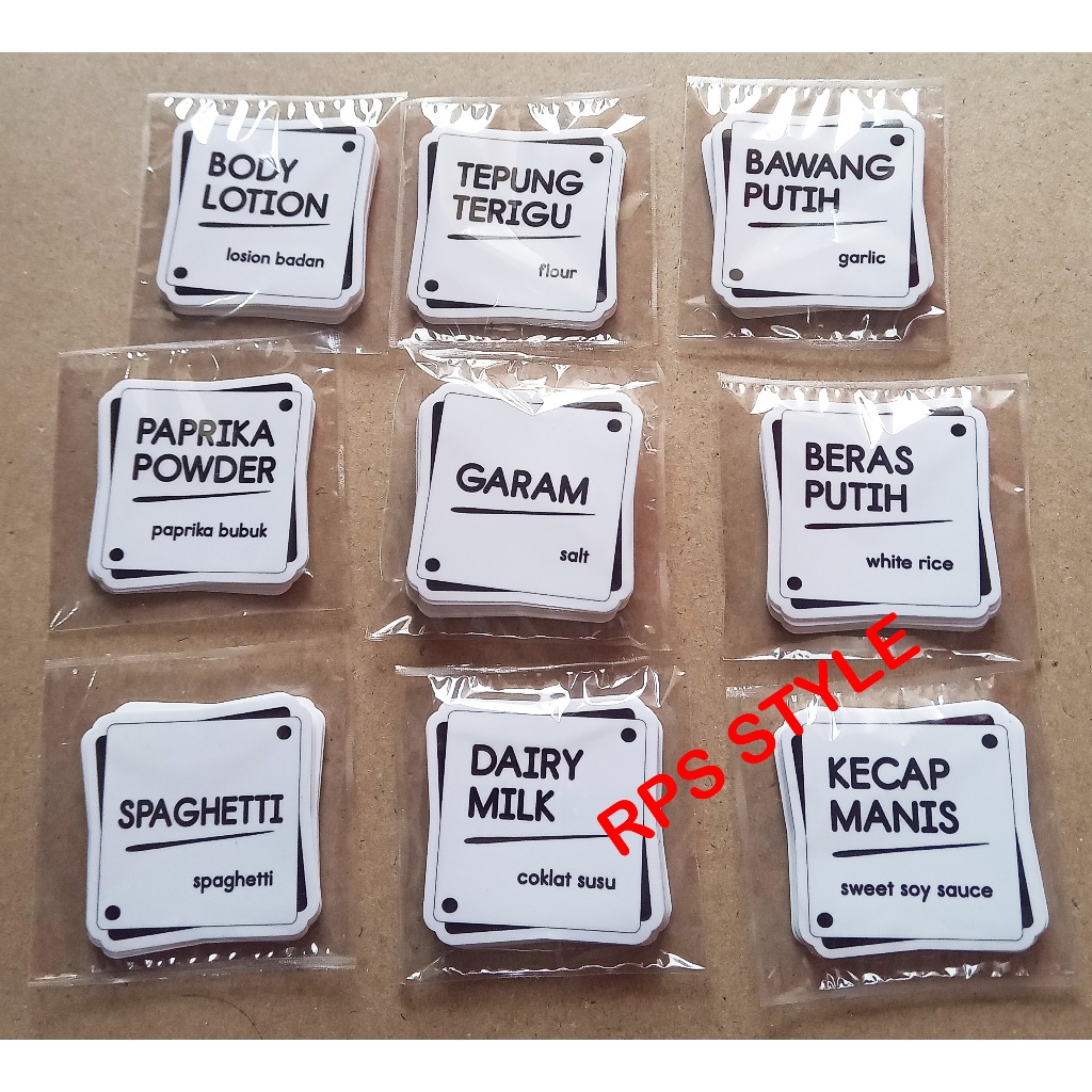 

Stiker Label Teks Bumbu Dapur Dan Stiker Label Keperluan Rumah Tangga