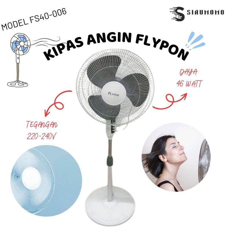 Kipas Angin Berdiri FLYPON 16 Inch / Kipas Murah / Elektronik / Kipas Angin