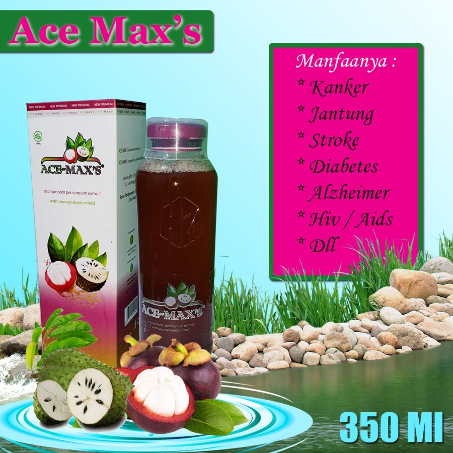 

ACE MAX'S 350ML Ekstrak Kulit MANGGIS 100% ORIGINAL