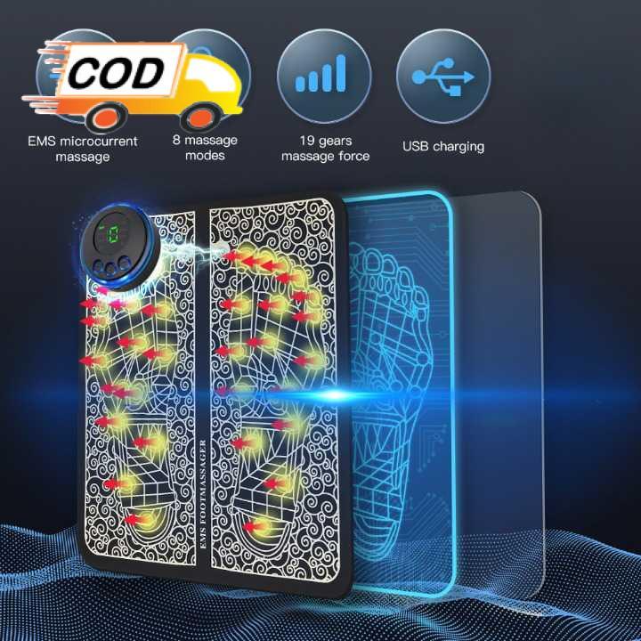 Pijat Kaki Electric Foot Massager USB Charge Refleksi Relaksasi Otot Getar Akupuntur Anti Slip