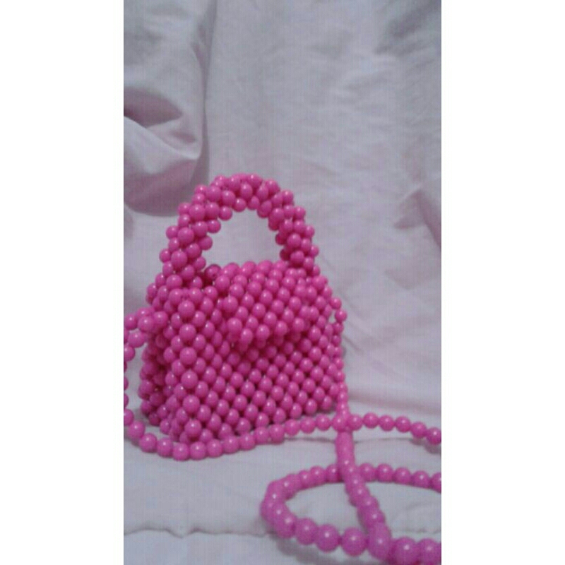 Mini bag / tas anak /tas lebaran /tas mutiara /tas kecil /tas lucu /tas pink /kado anak perempuan