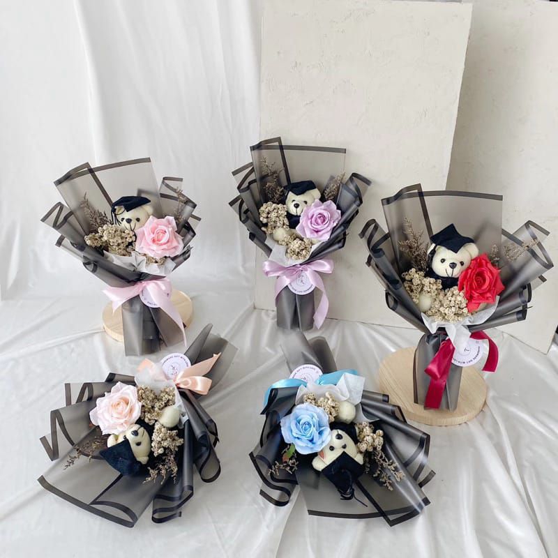 Bucket Bunga/Bucket Bunga Wisuda /Boneka Wisuda