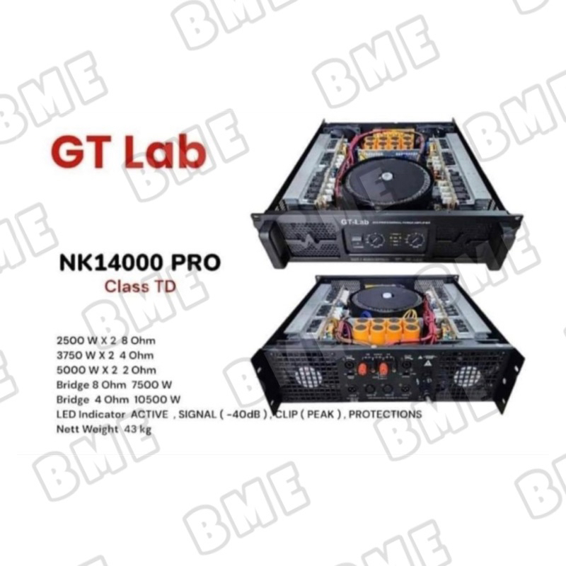 POWER AMPLIFIER GT LAB NK14000 PRO CLASS TD ORIGINAL GARANSI
