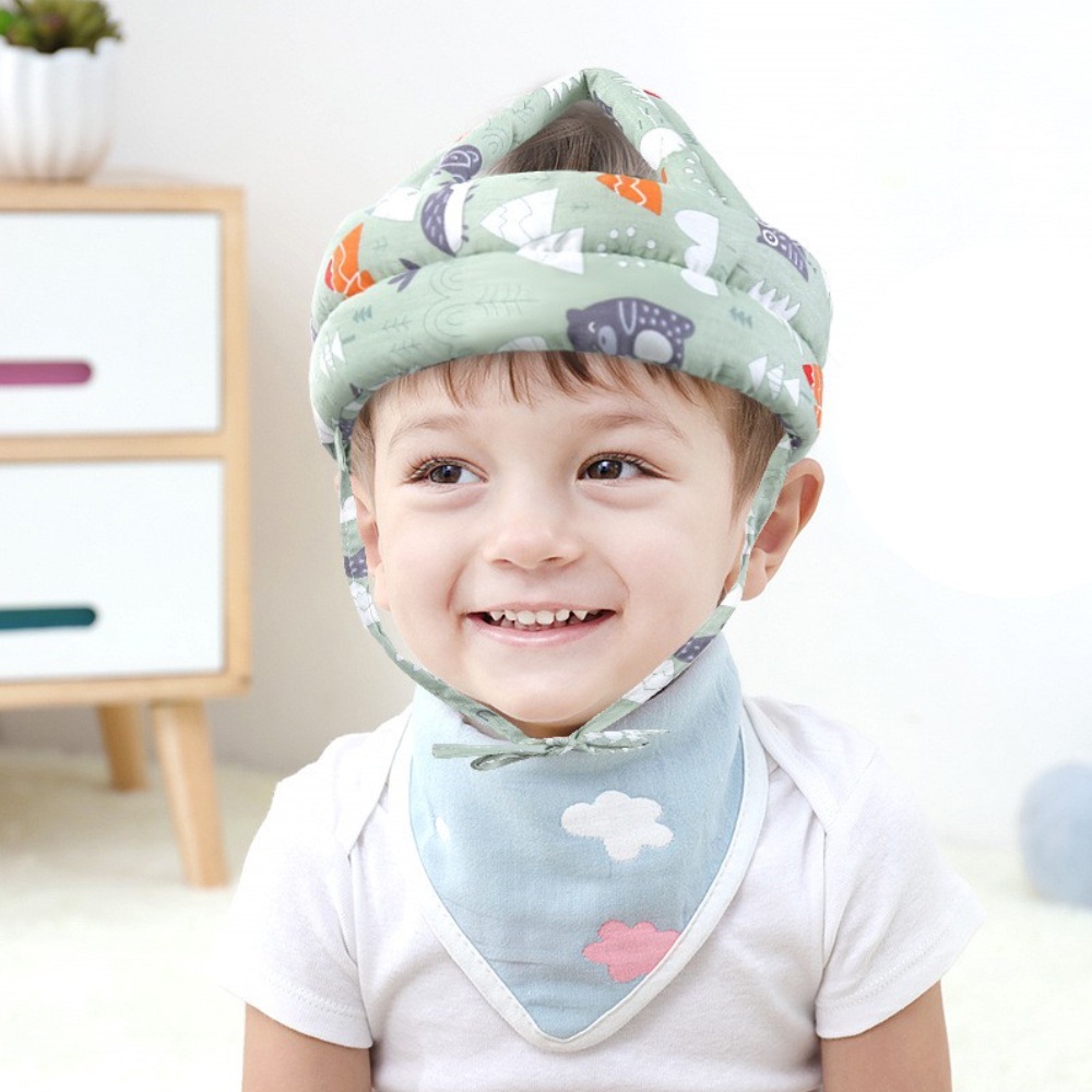 Topi Pelindung Kepala Bayib Lucu Baby Head Protection Adjustable Soft Safety Baby Helmet Walk Safety Headguard Baby Head Security Protection / Topi Bayi Laki-laki / Topi Bayi Perempuan