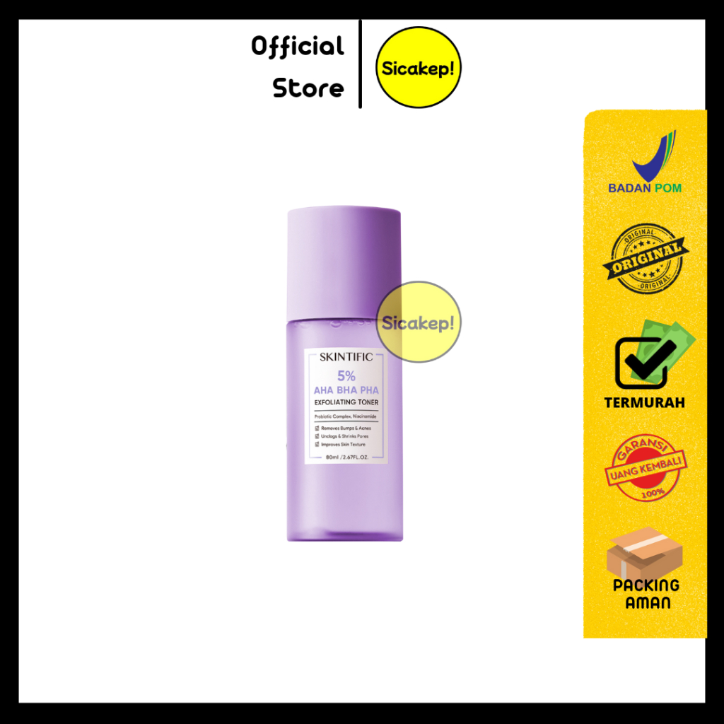 SICAKEP - SKINTIFIC 5% AHA BHA PHA Exfo Toner