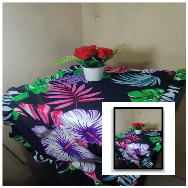 TUTUP KULKAS / TAPLAK KULKAS RENDA MOTIF MONSTERA