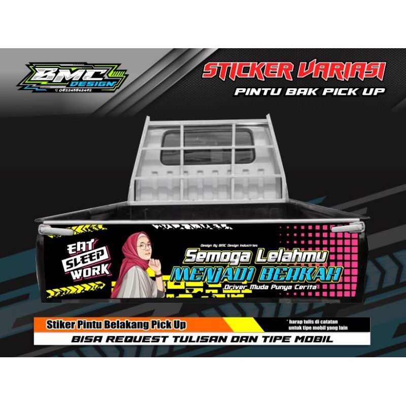 STIKER PINTU BAK BELAKANG L300, STIKER PINTU BAK PICK UP
