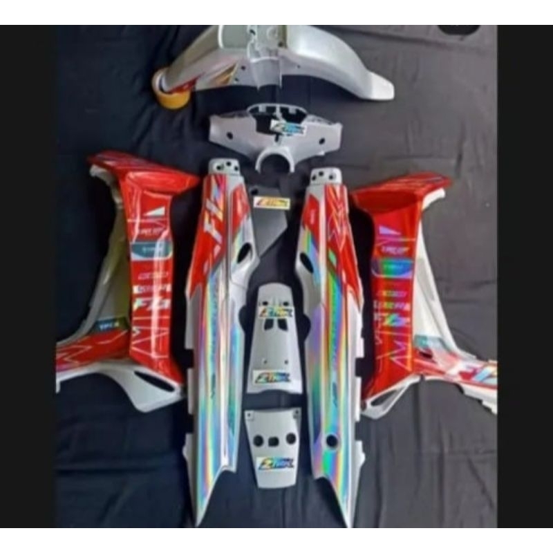 striping fiz r hologram merah