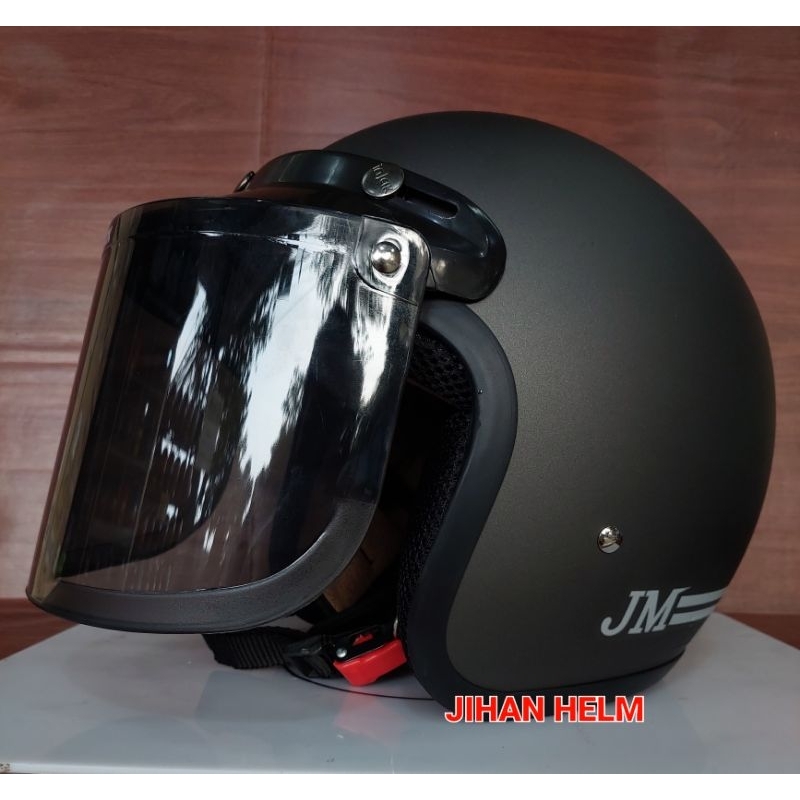 HELM / HELM BOGO / HELM BOGO RETRO JM GREY DOFF TERBARU
