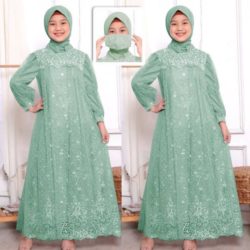 Gemis Perempuan Syar'I Kids Gamis Anak Kid Termurah Umur 11 12 Tahun Baju Muslim Anak Bj Muslimah Ki