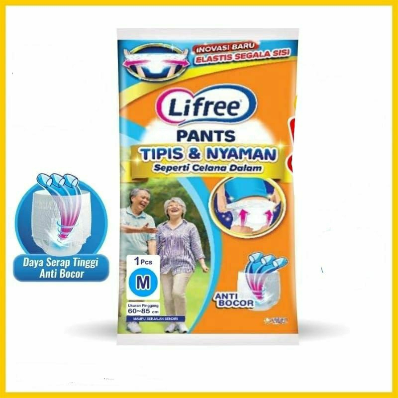 Lifree Pants Popok Celana Dewasa Tipis & Nyaman Renceng 1pc M/L/XL/XXL
