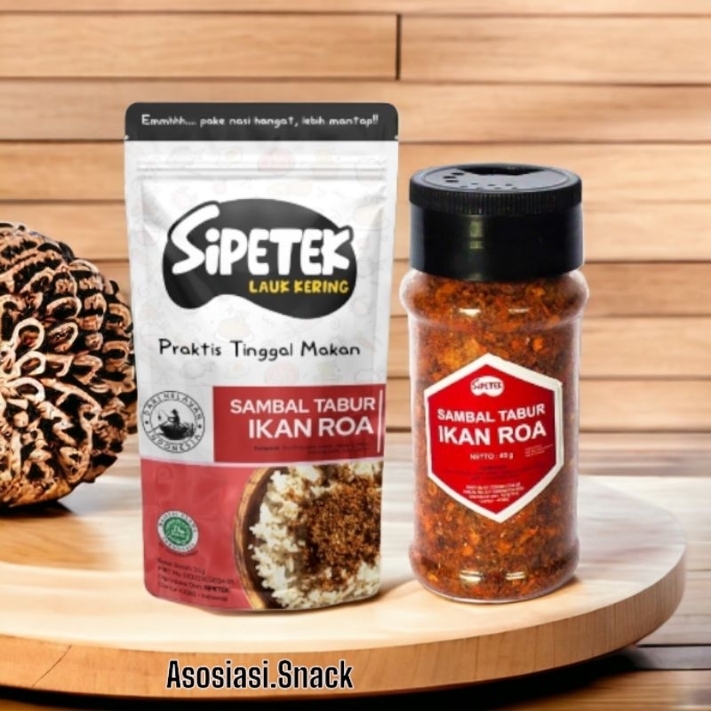 

SIPETEK SAMBAL TABUR IKAN ROA Kemasan Pouch/Toples