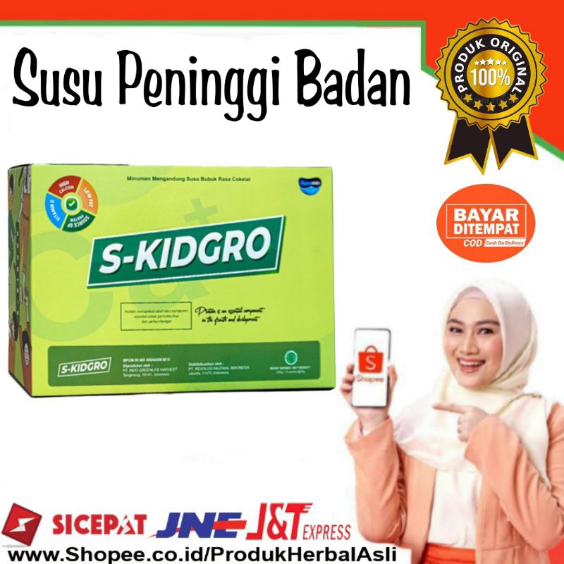 

S - KIDGRO Susu Peninggi Badan Anak Dan Remaja Rasa Coklat Terbaik S-Kidgro