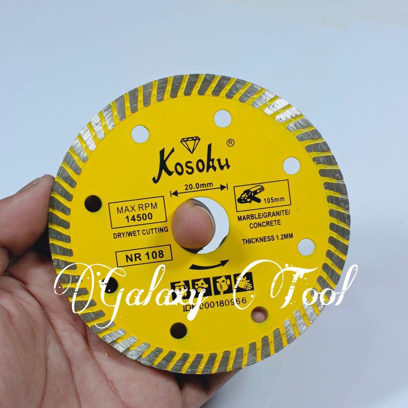 Mata Gerinda potong Granit marmer 4" Kosoku pisau potong keramik granit batu alam super tajam