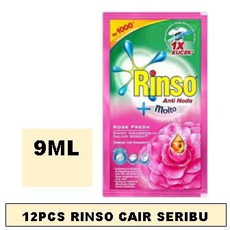 rinso + molto cair rose fresh 12sachet 38ML