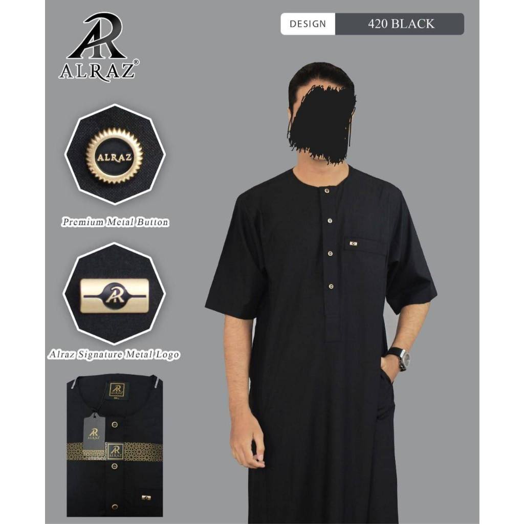 JUBAH PRIA AL RAZ OBLONG PREMIUM LENGAN PENDEK