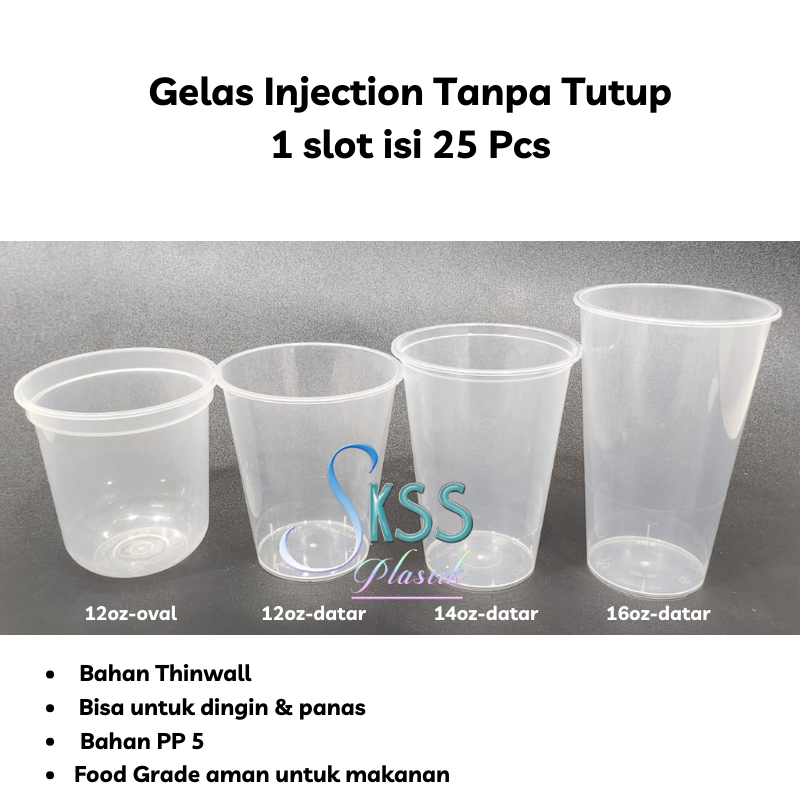 

Ukf5Pc6F4H (Kuliner.Kita) Cup Injection 12Oz 14Oz 16Oz Tanpa Tutup Isi 25 Pcs L Gelas Injection Cup