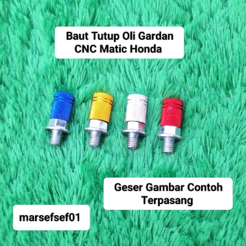 Baut Oli Gardan CNC Tutup Oli Gardan CNC Honda Vario Beat Scoopy Spacy PCX Adv Genio