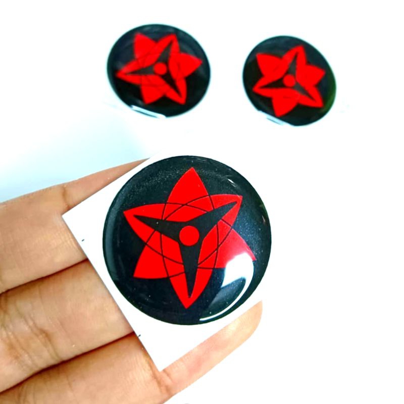 Stiker timbul Mata SASUKE Sharingan Mangekyou Emblem kaliper rem stiker motor Hp laptop PC