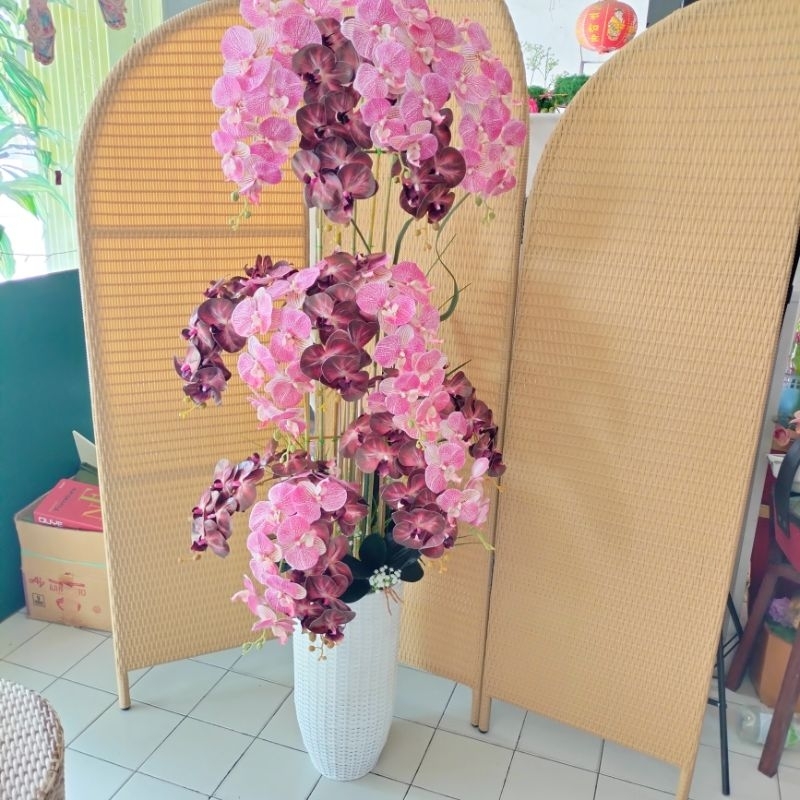 BUNGA ANGGREK LATEX SUDUT JUMBO PREMIUM ARTIFICIAL DEKORASI