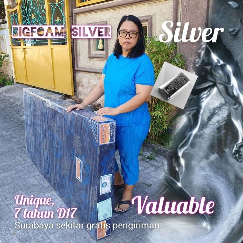 Bigfoam silver 90 x 14 x 200 kasur busa bergaransi resmi density 17