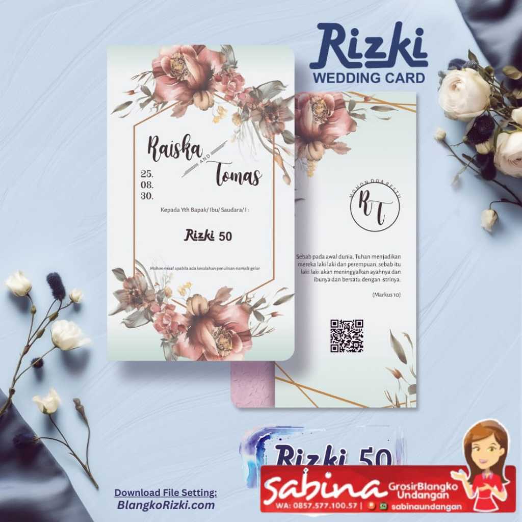 BLANGKO UNDANGAN NIKAH MURAH MERAKYAT RIZKI 50 KRAMAT JATI | SABINA UNDANGAN