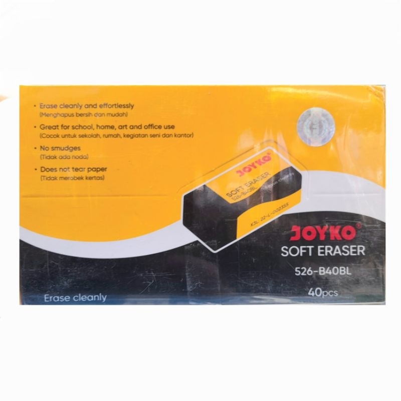 

Eraser Joyko Penghapus kecil Joyko B40P 1 pak isi 40 pcs