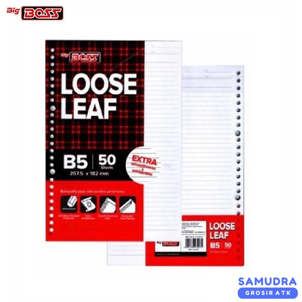 

Big Boss Kertas Binder/ Loose Leaf B5 50