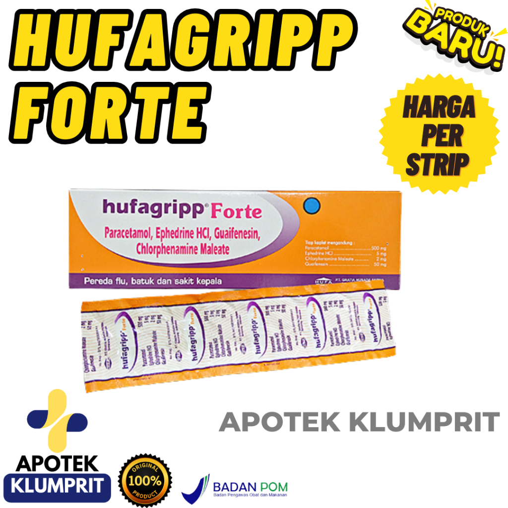 HUFAGRIP FORTE / TABLET / PER STRIP / 10' TABLET / DEMAM / BATUK / PILEK