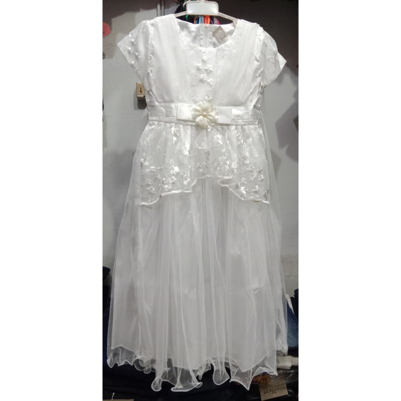 dress putih mewah anak / gaun putih anak / dress putih anak / dress anak / gaun anak