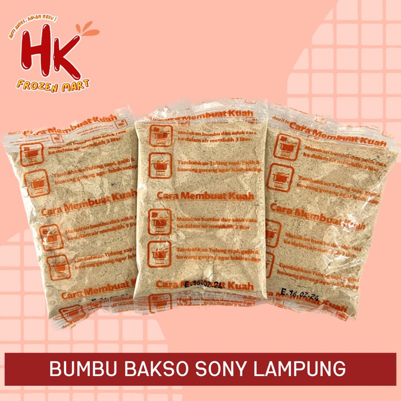 

Bumbu Bakso Sony Lampung 50gr | kuah baso Hj Son Asli Halal HK FROZEN MART