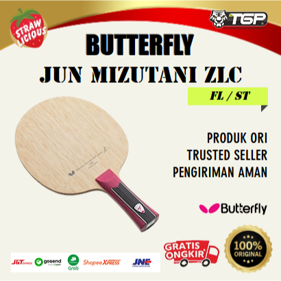 Bat/Bet Blade Kayu Tenis Meja Pingpong Butterfly Jun Mizutani ZLC Ori Impor Murah