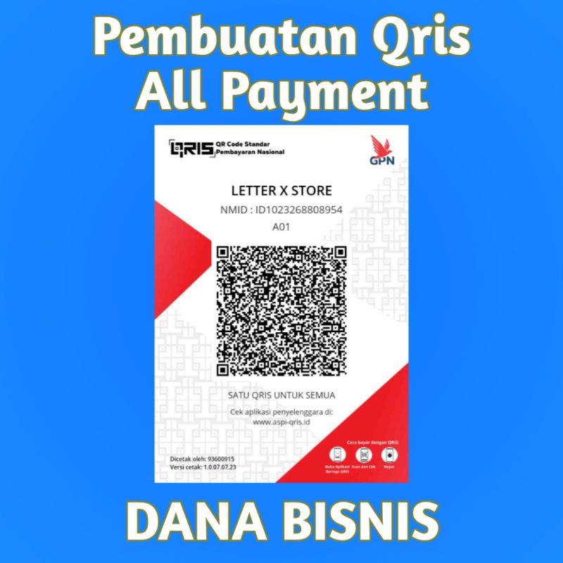 JASA PEMBUATAN QRIS ( UNTUK JUALAN )