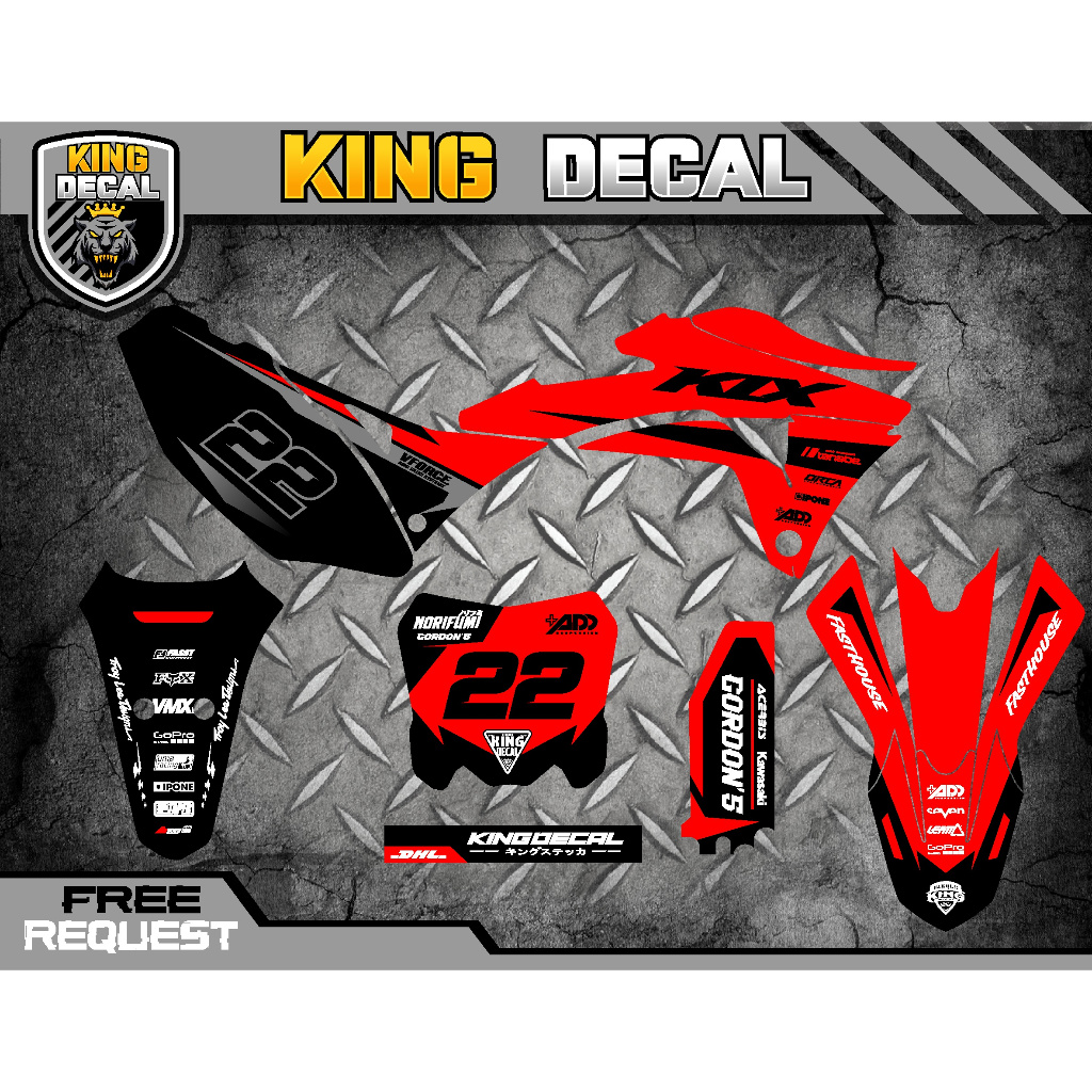 DECAL STICKER KLX GORDON FULL BODY / DECAL GORDON / DECAL STIKER VARIASI KLX GORDON / STICKER KLX ST