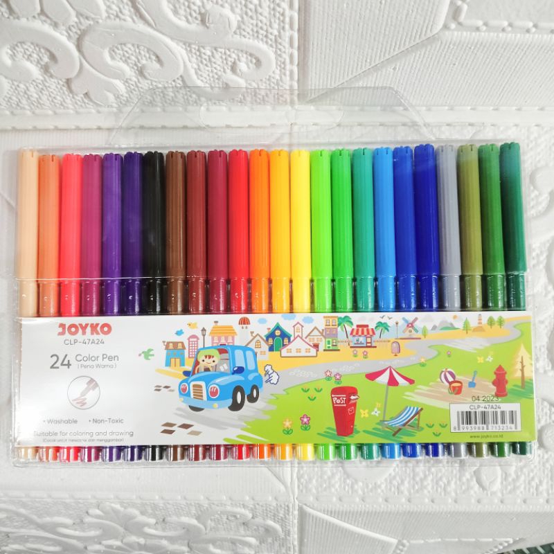 

Color Brush Pen 24 Warna Spidol Joyko 24 Warna CLP-47A24