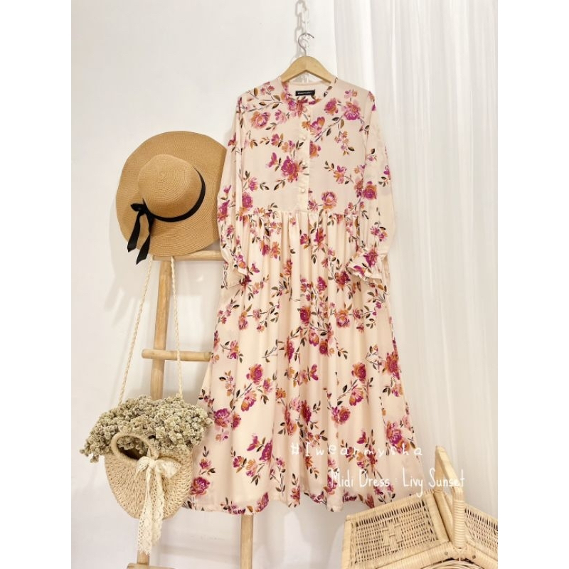 MIDI DRESS LIVY SUNSET BY IWEARMYSHA