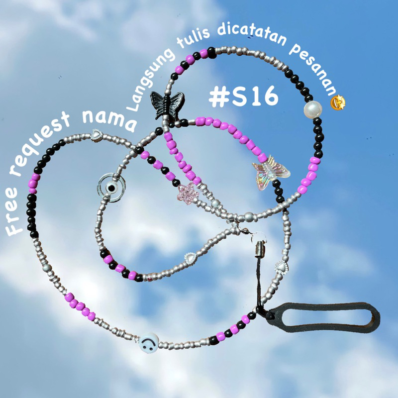 

tali lanyard / strap beads / gantungan id card