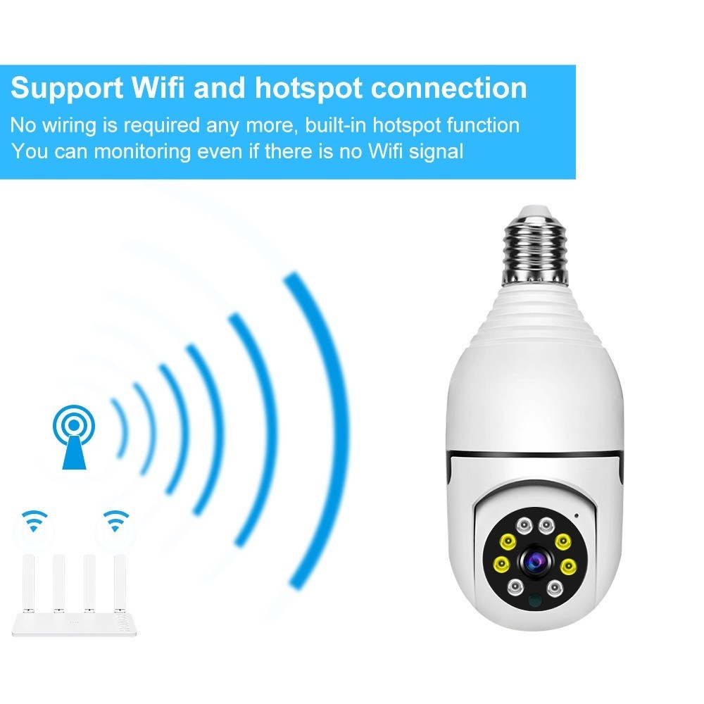 Cctv Lampu 4Mp Kamera Cctv Wifi Lampu Cctv 360 Derajat Cctv Murah Lampu Bohlam Ip Camera Cctv