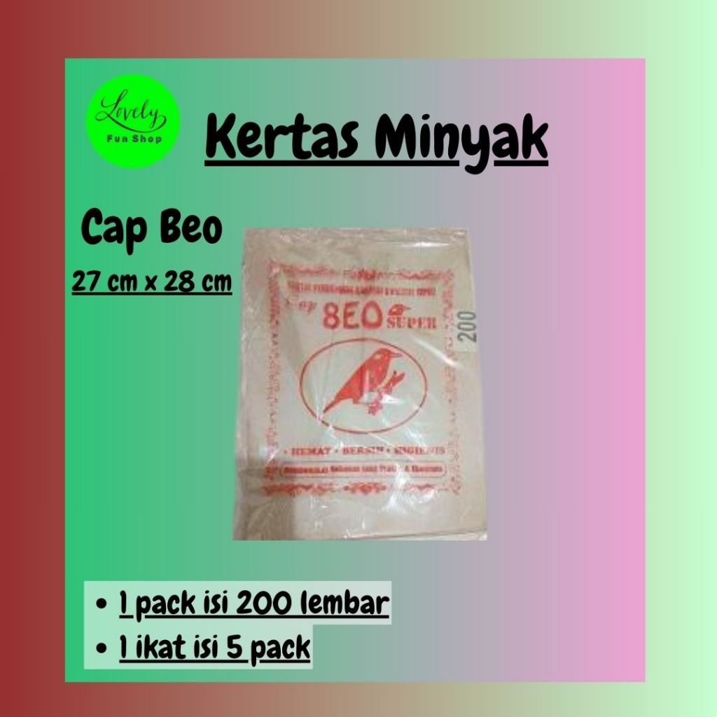 [1 pack] Kemasan Kertas Minyak / Bungkus Nasi / Kertas Coklat