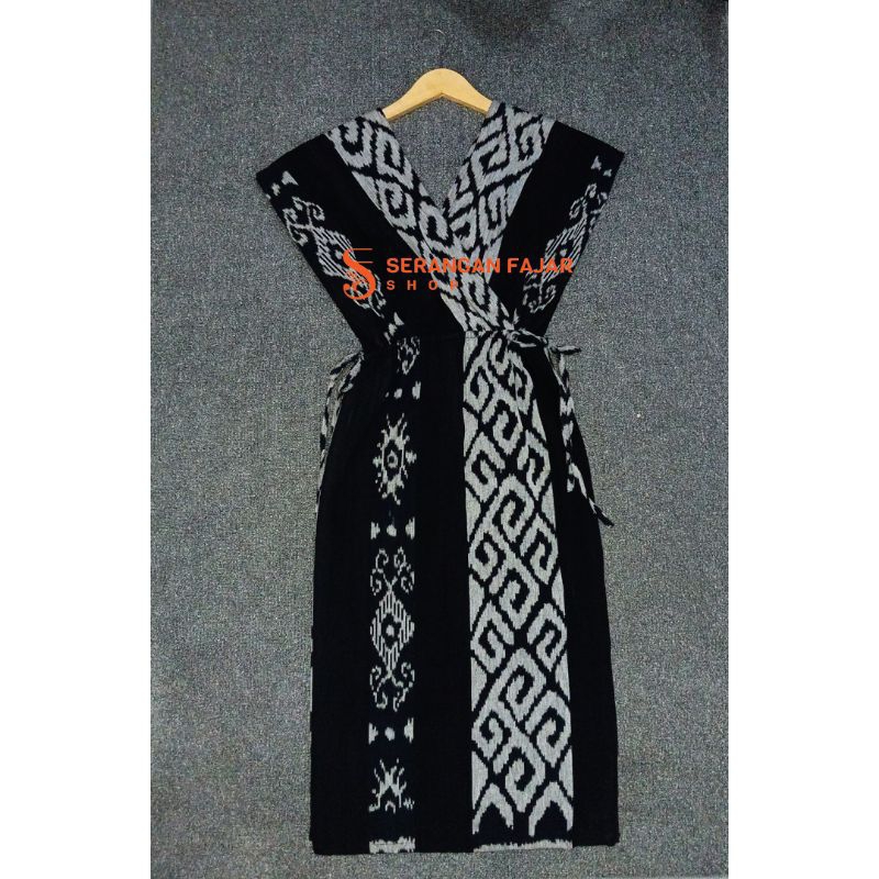 OUTER TENUN KYNARA BLACK COUPLE - set couple kondangan - outer tenun - dress tenun- kemeja tenun - m