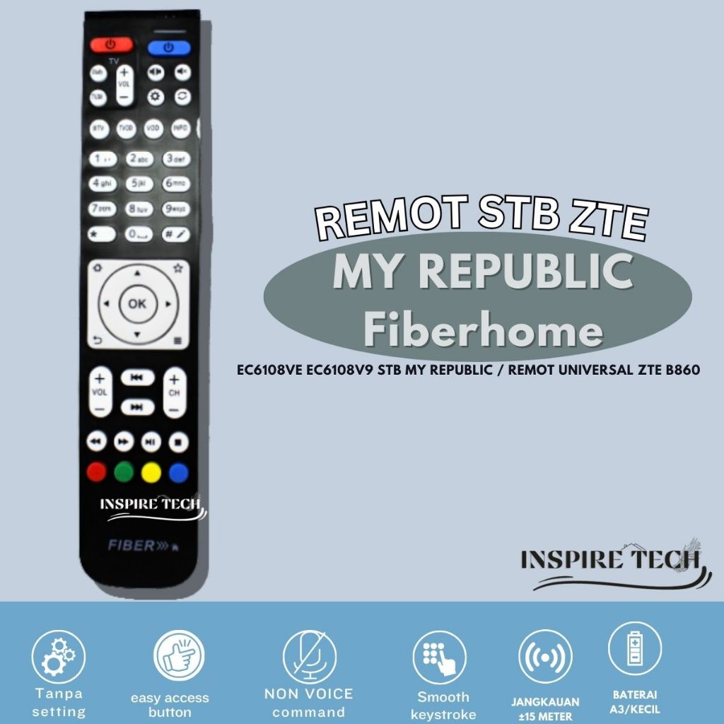 Remot Remote STB HUAWEI TV BOX ANDROID STB MY REPUBLIC ZTE B860