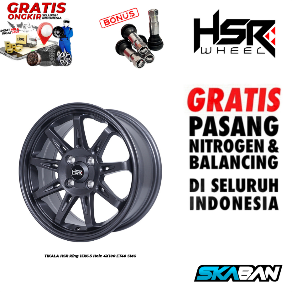 VELG MOBIL RING 15 TIKALA 9004 HSR R15X65 H4X100 ET40 SMG