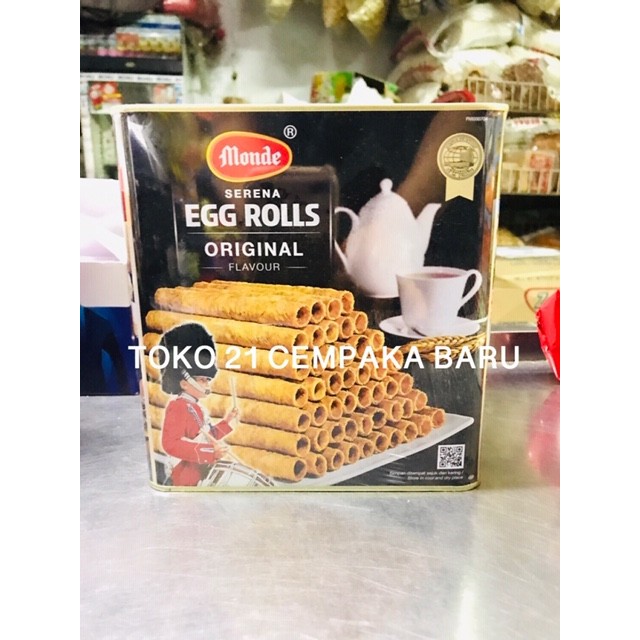 

Monde Serena Egg Rolls Rasa Original Kaleng 600 300 gram | Monde Murah Promo 600g