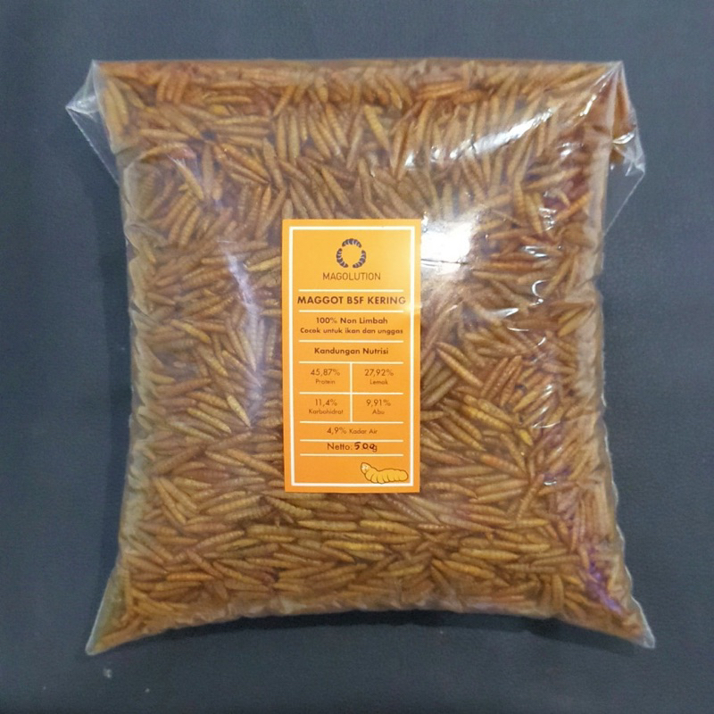 Maggot BSF Kering Kualitas Super 1kg - microwave