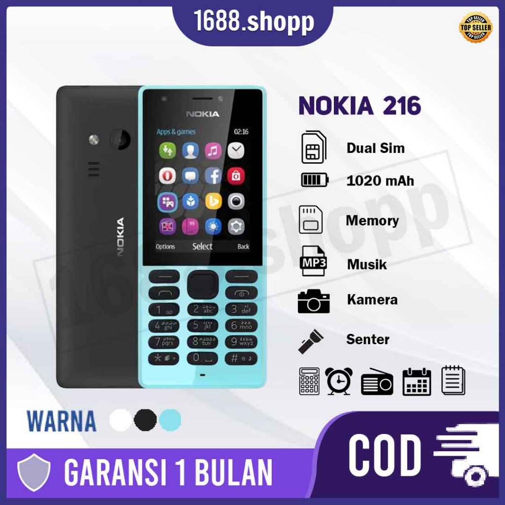 Hp NOKIA 216 Cod Dual Sim Termurah