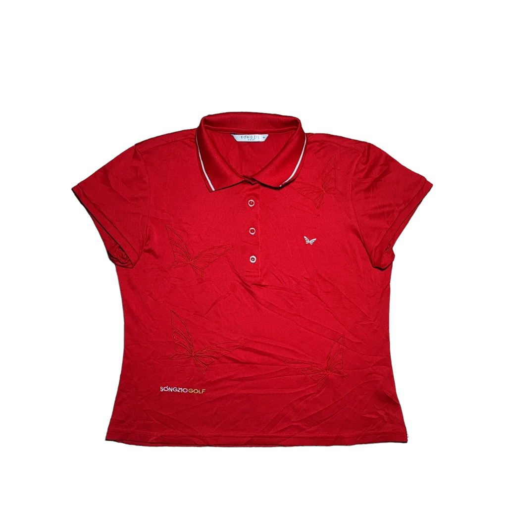 Kaos Polo Dry Wanita ZIO SONGZIO GOLF Red Size S Branded Preloved