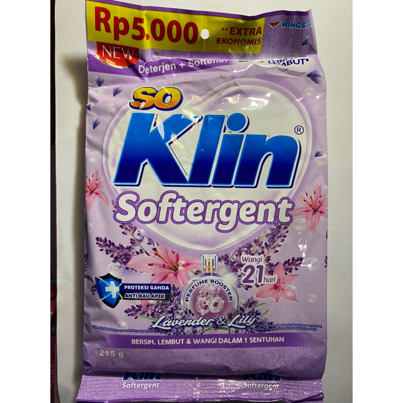 Soklin Softergent 215g/ Soklin Softergent Rp.5000 an