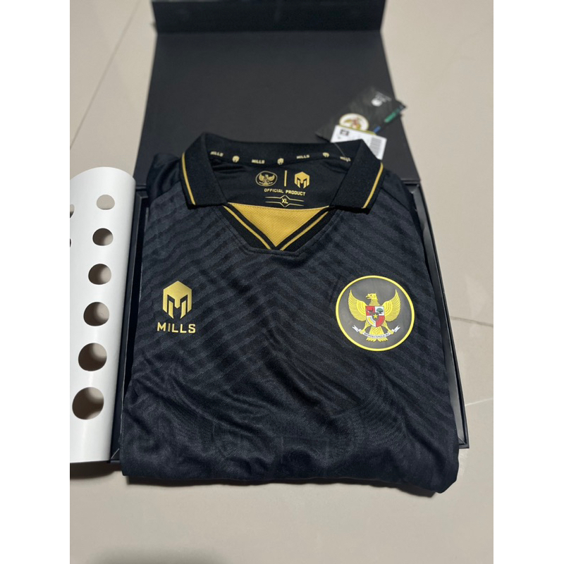 JERSEY MILLS ORIGINAL TIMNAS SEPAKBOLA INDONESIA — HITAM TAHUN 2020