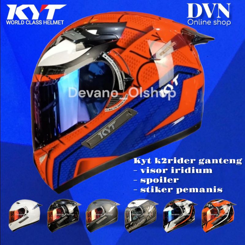 HELM KYT K2R DOUBLE VISOR PAKET GANTENG