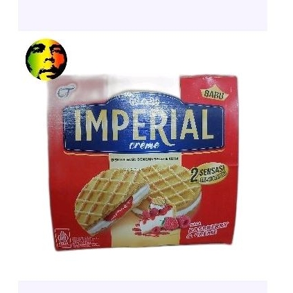 

Imperial creme biskuit susu dengan selai krim strawberry isi 12 (box)